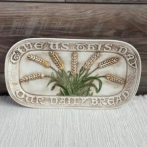Holland Mold Glazed Ceramic Oval Daily Bread, Plate/Wall Plate/ Farmhouse Decor